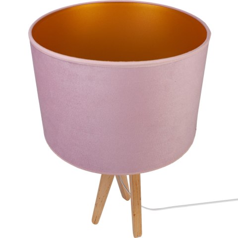 Lampa stołowa naturalna TRIVET pudrowy róż Hellux