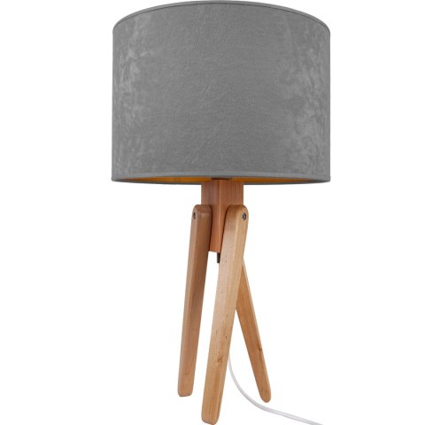 Lampa stołowa naturalny TRIVET szary Hellux