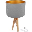 Lampa stołowa naturalny TRIVET szary Hellux