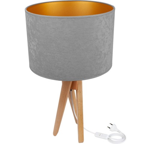 Lampa stołowa naturalny TRIVET szary Hellux
