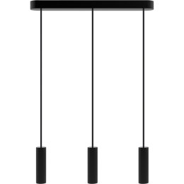 Lampa wisząca czarna Madera 3pł Hellux