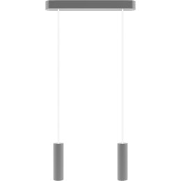 Lampa wisząca szara Madera 2 pł Hellux