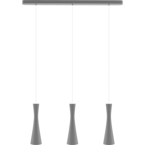 Lampa wisząca szara Vegas 3 pł Hellux