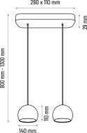 Lampa wisząca biała Balli Kule 2pł Hellux