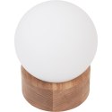 Lampa stołowa nocna dąb Barrel ORB kula Hellux