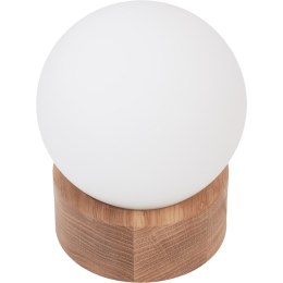Lampa stołowa nocna dąb Barrel ORB kula Hellux
