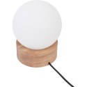 Lampa stołowa nocna dąb Barrel ORB kula Hellux
