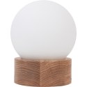 Lampa stołowa nocna dąb Barrel ORB kula Hellux