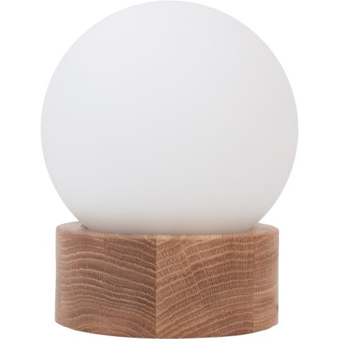Lampa stołowa nocna dąb Barrel ORB kula Hellux