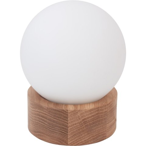 Lampa stołowa nocna dąb Barrel ORB kula Hellux