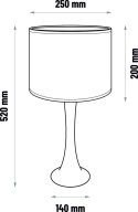 Lampa stołowa BEAVIS - dąb Hellux
