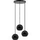 Lampa wisząca czarna Balli Kule 3pł (plafon) Hellux