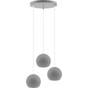Lampa wisząca szara Balli Kule 3 pł (plafon) Hellux