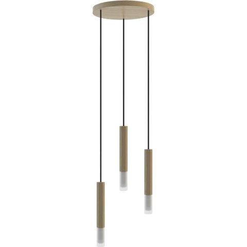 Madera2 Hexa zwis 3 pł (plafon) klosz dąb Hellux