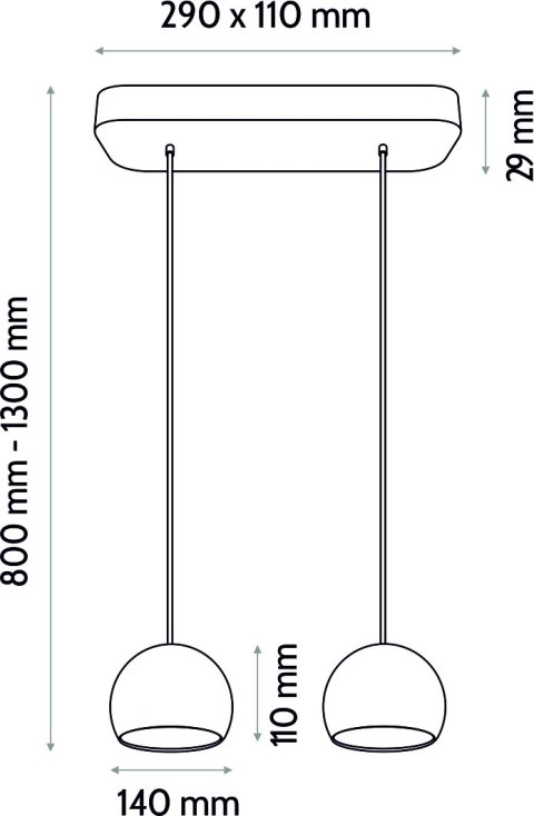 Lampa wisząca BALLI-2 Hellux