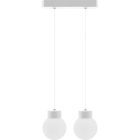 Lampa wisząca Barrel-Orb Kula 2pł biały Hellux