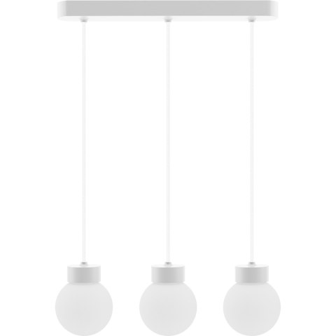 Lampa wisząca Barrel-Orb Kula 3pł biały Hellux