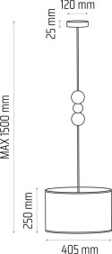 Lampa wisząca Bolla fi40 szara Hellux