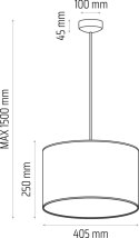 Lampa wisząca CLASSIC fi 40 pudrowy róż Hellux
