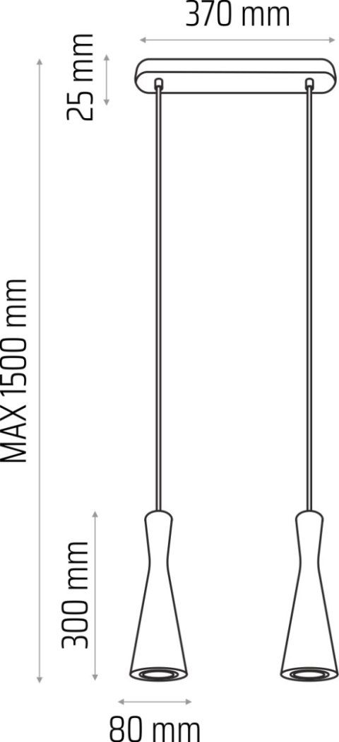 Lampa wisząca biała Vegas 2 pł Hellux