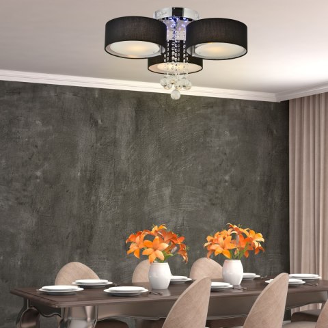 Light Prestige Plafon Gambela czarny 3xE27 LED