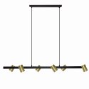 Light Prestige Lampa wisząca Snow 6 złoto - czarna 6xGU10