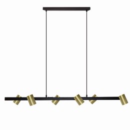 Light Prestige Lampa wisząca Snow 6 złoto - czarna 6xGU10