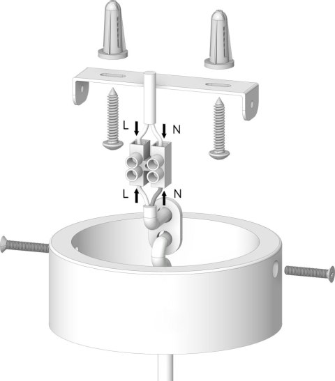 Barrel-Orb Kula 3pł (plafon) biały Hellux