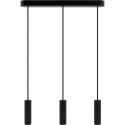 Lampa wisząca czarna Madera 3pł Hellux
