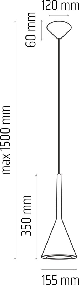 Lampa wisząca szara Zen 1pł Hellux