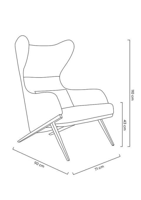 Fotel HAMPTON VELVET ciemny zielony - welur, metal