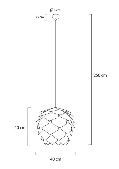 MOOSEE lampa wisząca SZYSZKA CONO 43