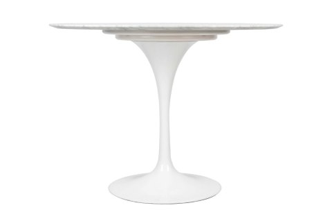 Stół TULIP MARBLE 100 CARRARA biały - marmur, metal