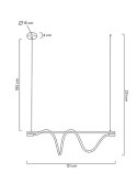 MOOSEE lampa wisząca SERPIENTE 120 złota