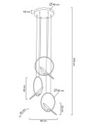 MOOSEE lampa wisząca BIRD DISC złota