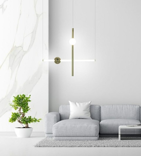 MOOSEE lampa wisząca LIBRA 90 IN biała / złota