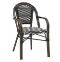 Krzesło ogrodowe CAFE PARIS ARM brązowe rattan