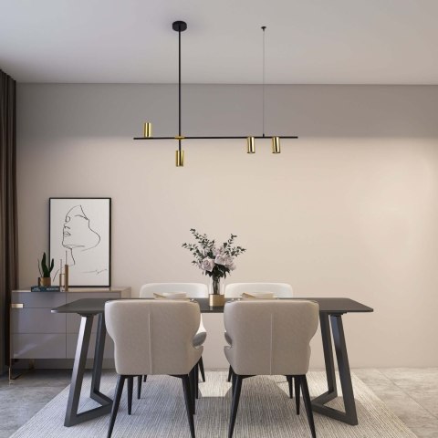 Light Prestige Lampa wisząca Arizona czarno - złota 4xGU10