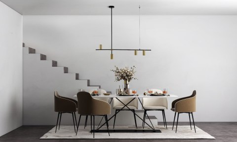 Light Prestige Lampa wisząca Arizona czarno - złota 4xGU10