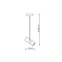 Light Prestige Lampa wisząca Bovino drewniano - czarna 1xGU10