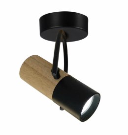 Light Prestige Kinkiet Bovino drewniano - czarny 1xGU10