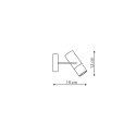 Light Prestige Kinkiet Bovino drewniano - czarny 1xGU10