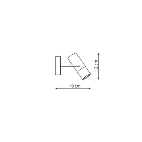 Light Prestige Kinkiet Bovino drewniano - czarny 1xGU10