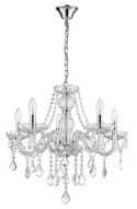 Light Prestige Lampa wisząca Cristallo srebrna 5xE14