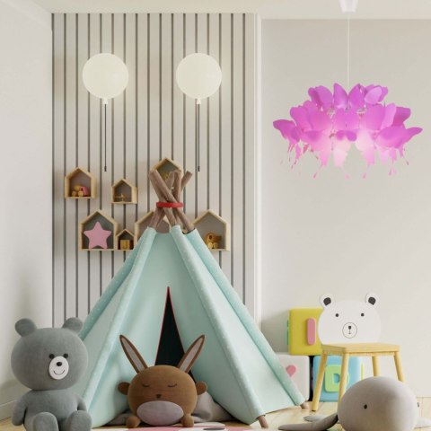 Light Prestige Lampa wisząca Farfalla ciemny róż 1xE27