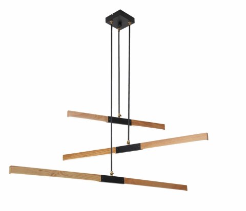 Light Prestige Lampa wisząca Lugano drewno LED 3000K