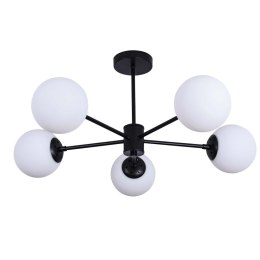 Light Prestige Lampa wisząca Roma 5 czarna 5xE14