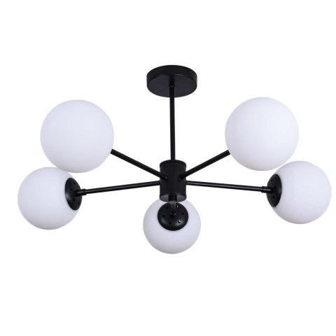 Light Prestige Lampa wisząca Roma 5 czarna 5xE14