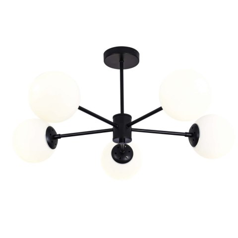 Light Prestige Lampa wisząca Roma 5 czarna 5xE14