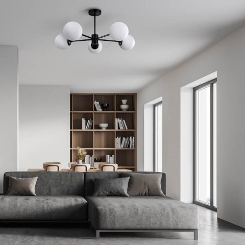 Light Prestige Lampa wisząca Roma 5 czarna 5xE14